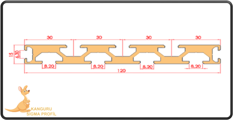 22,5x180 Yüzey Kaplama Profili