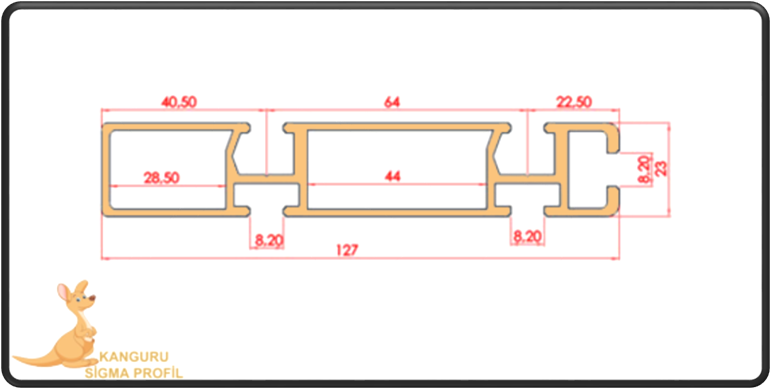 23x127 Konveyör Profili