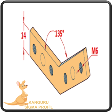 30x30 135° Bağlantı Parçası