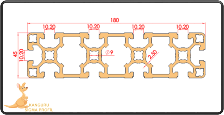 45x180 Sigma Profil K10