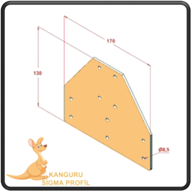 45x90 Üç Yönlü Bağlantı Sacı