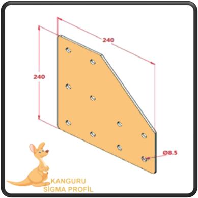 90x90 İki Yönlü Bağlantı Sacı