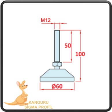 M12 Plastik Ayak