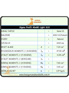40x80 Light Sigma Profil K10
